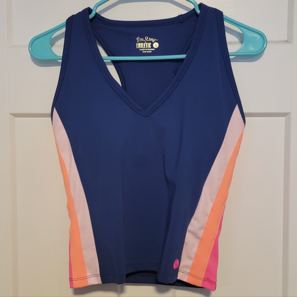 Lilly Pulitzer Luxletic Navy Tank Top
